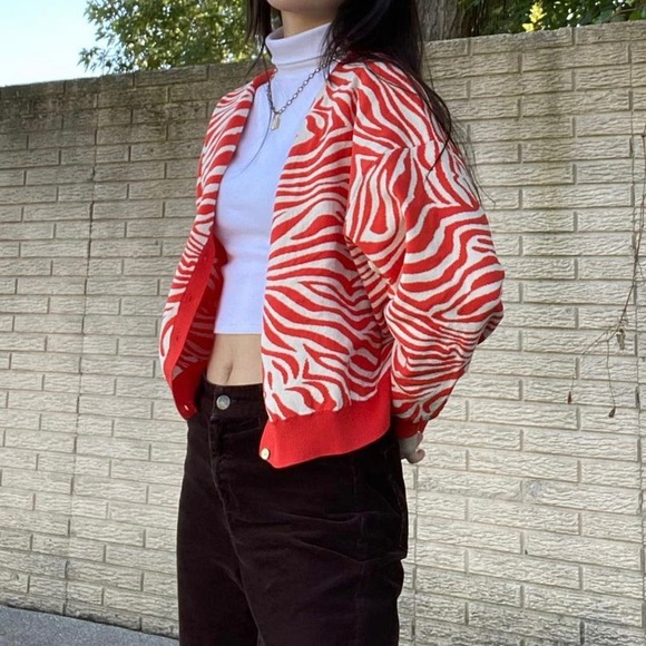 zara zebra printed cardigan - Picture 6 of 6